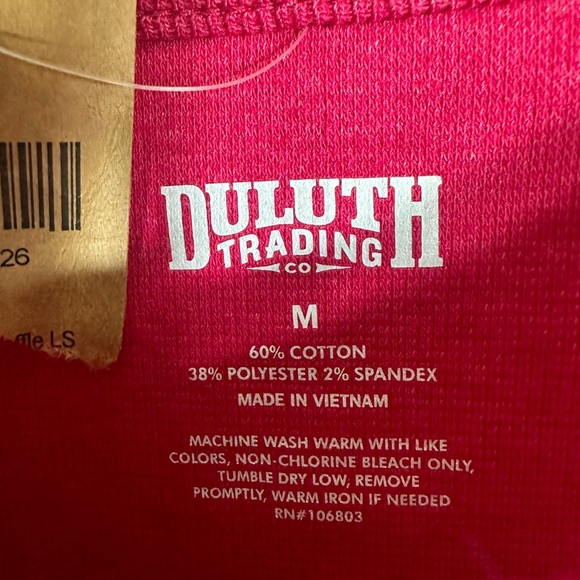 NWT Duluth Trading Co. Women’s Large Sleeve Thermal Waffle Knit Crew Neck Top -M - Picture 3 of 7